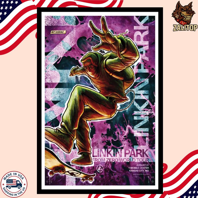 Linkin Park FZ 2025 Tour Kansas City Poster Aug 31