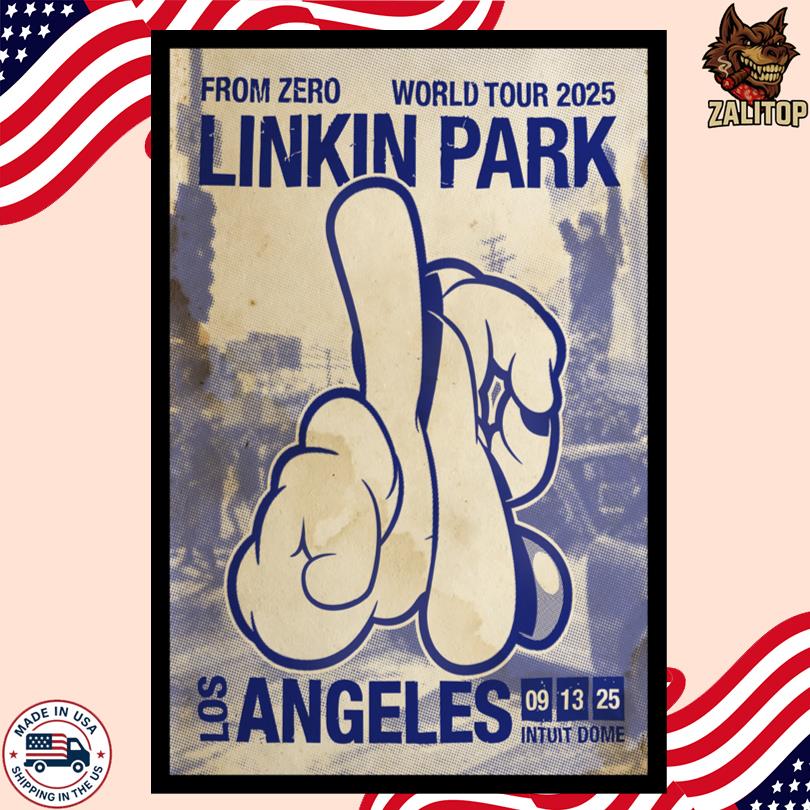 Linkin Park FZ 2025 Tour Los Angeles Poster September 13th